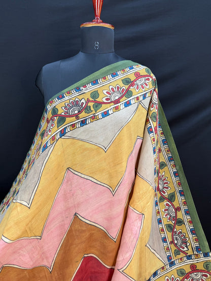 Silkcotton Penkalamkari Saree