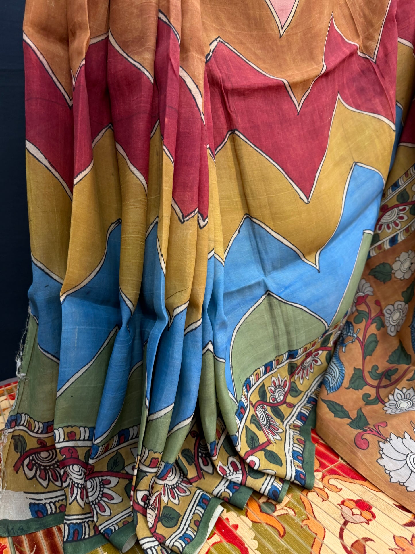 Silkcotton Penkalamkari Saree