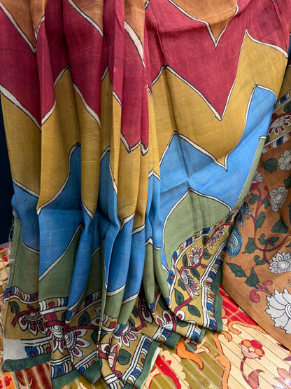 Silkcotton Penkalamkari Saree