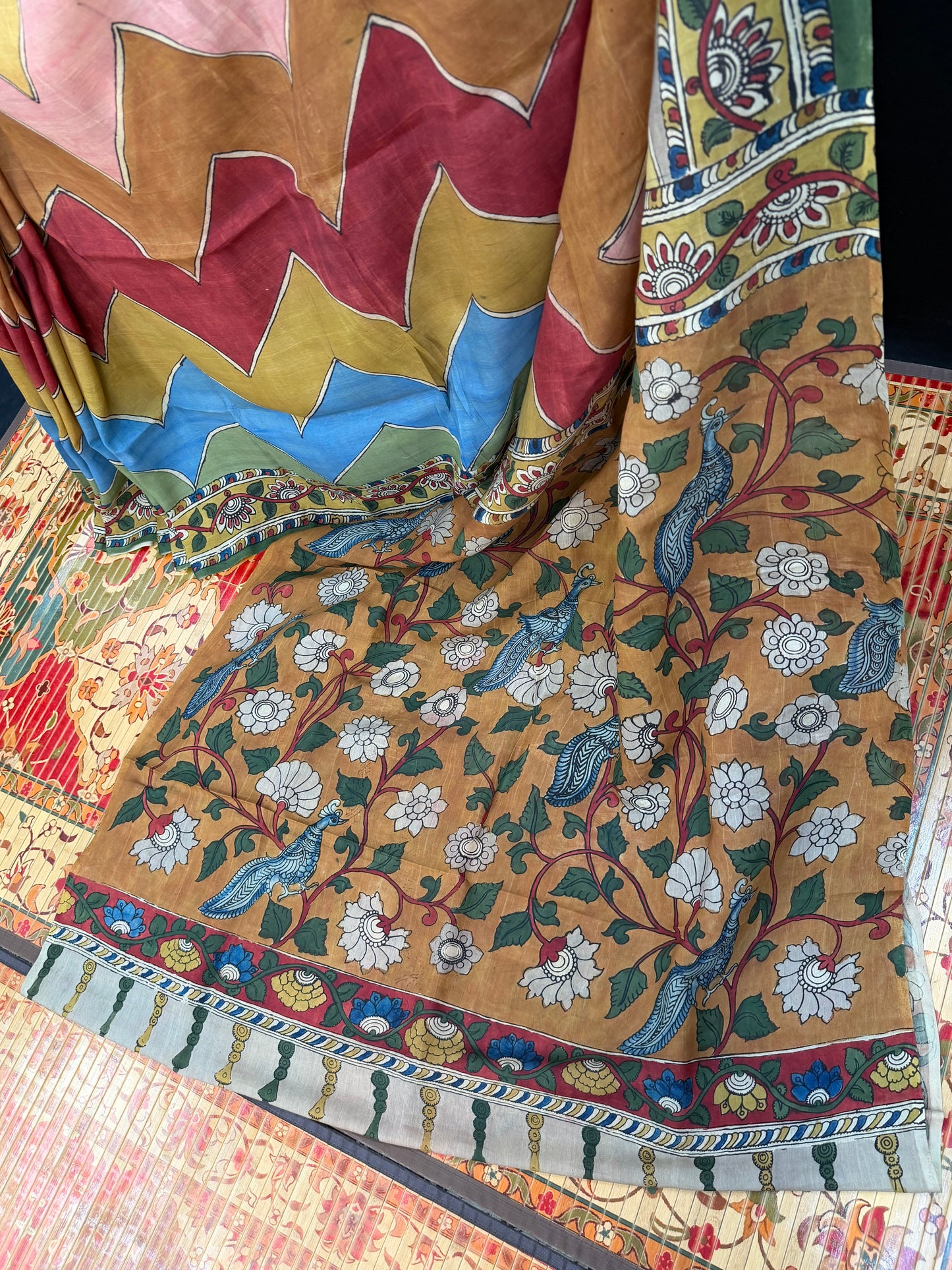 Silkcotton Penkalamkari Saree