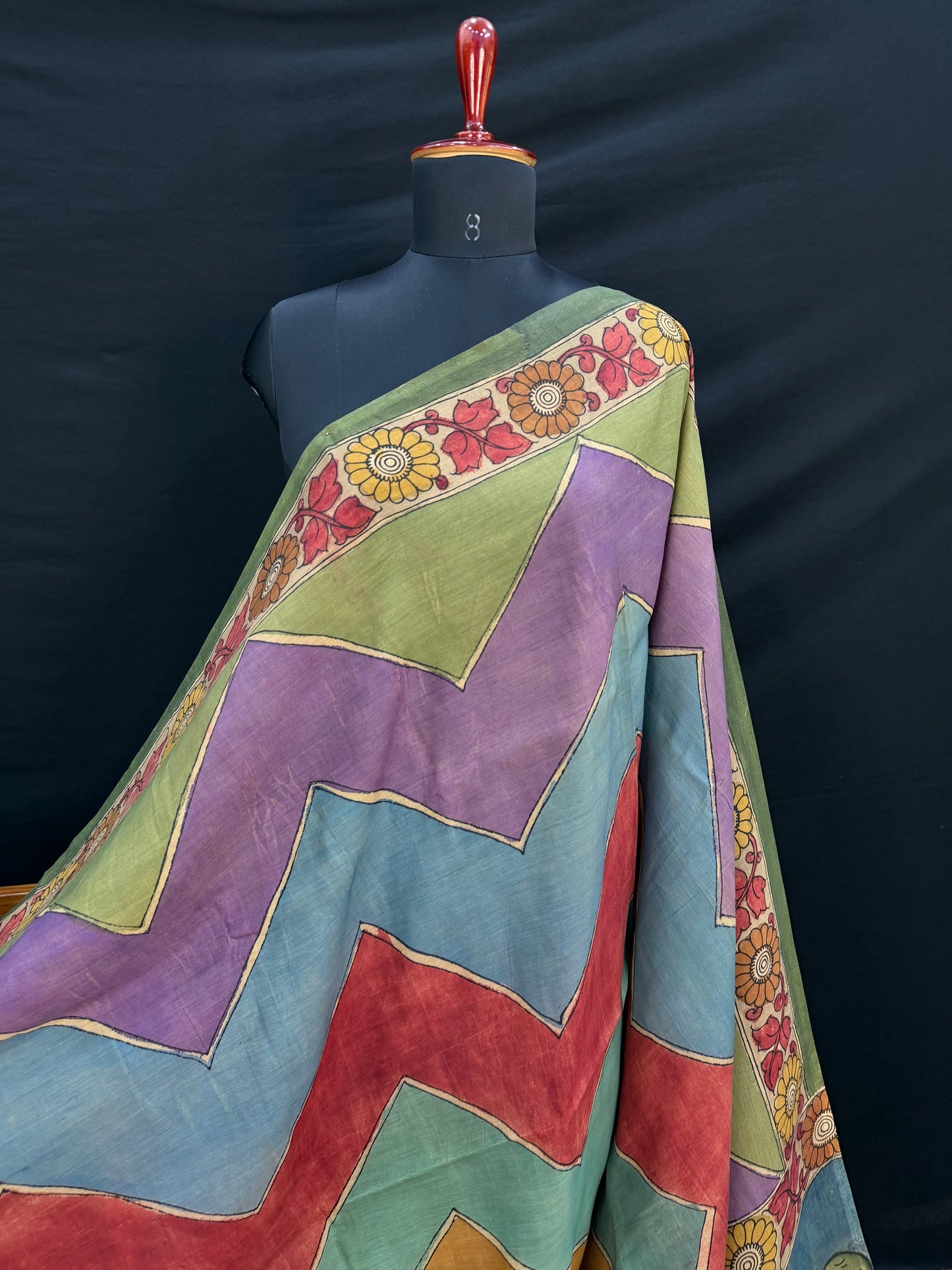 Silkcotton Penkalamkari Saree