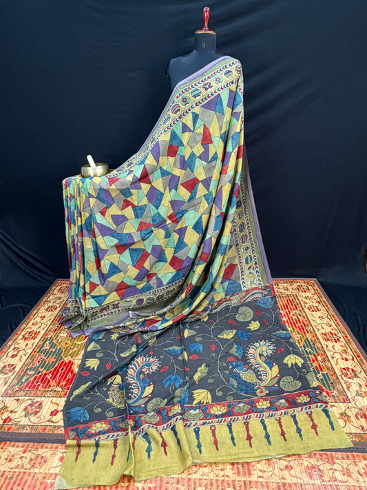 Silkcotton Penkalamkari Saree