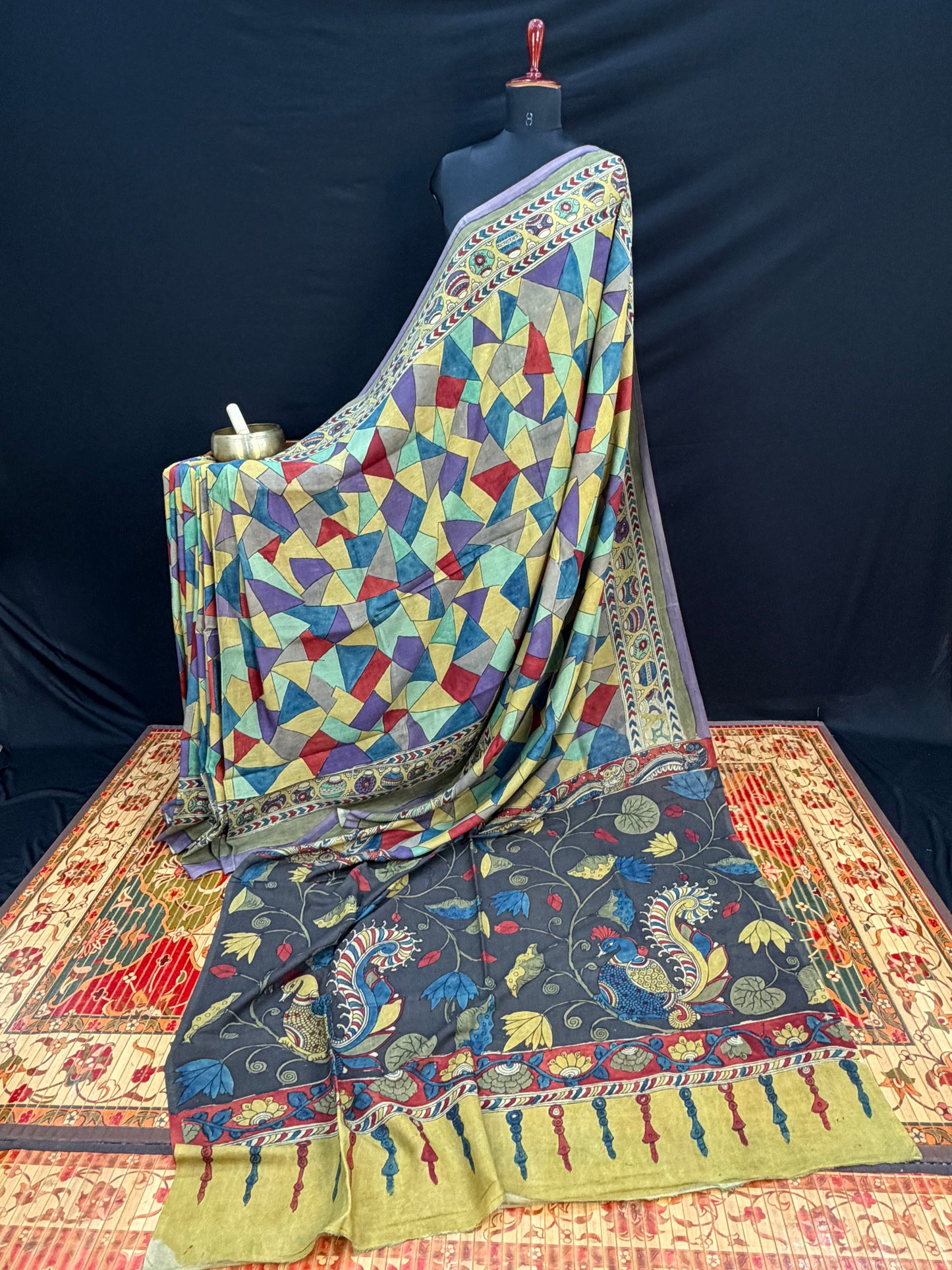 Silkcotton Penkalamkari Saree