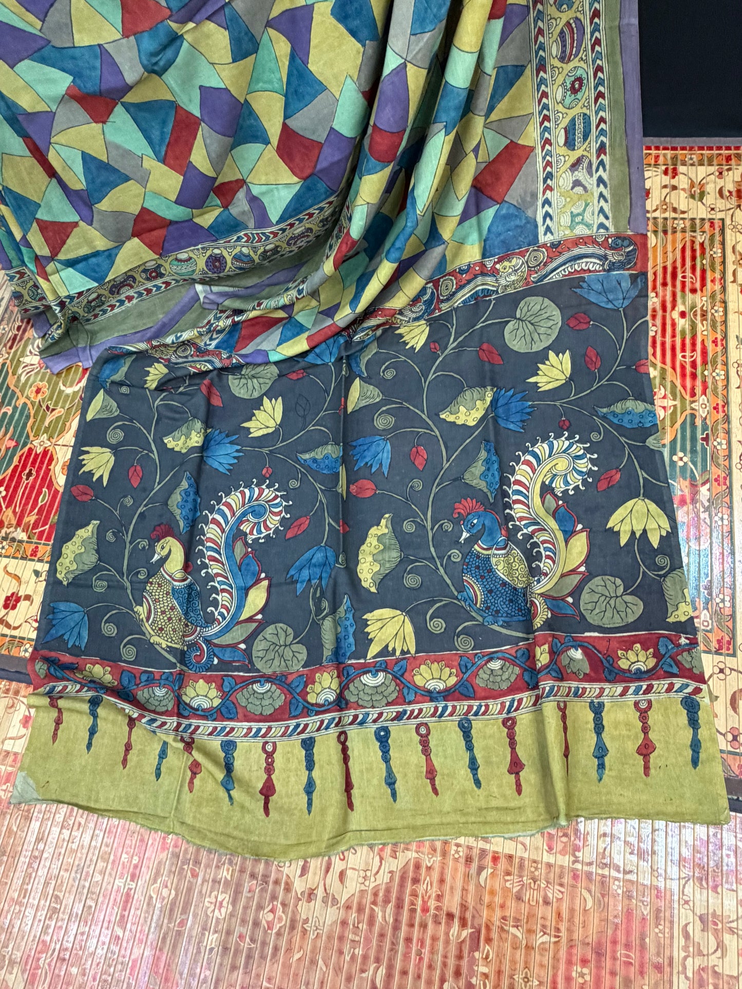 Silkcotton Penkalamkari Saree