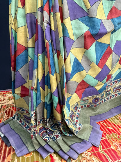 Silkcotton Penkalamkari Saree