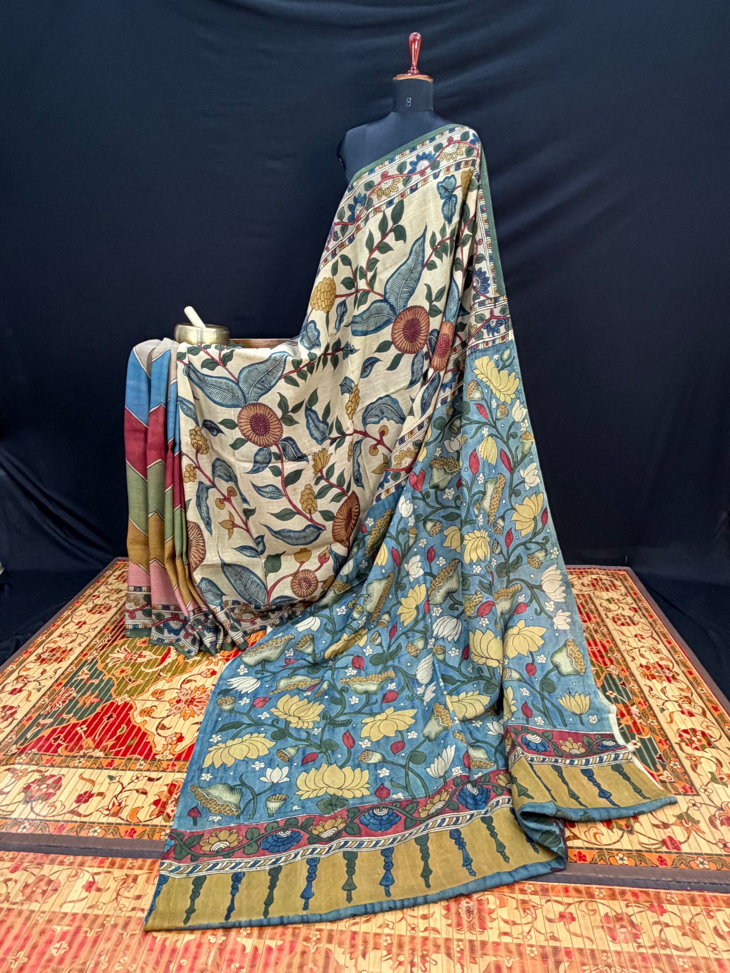 Silkcotton Penkalamkari Saree