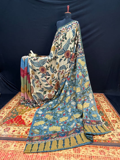 Silkcotton Penkalamkari Saree