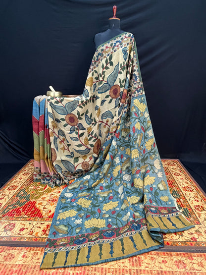 Silkcotton Penkalamkari Saree