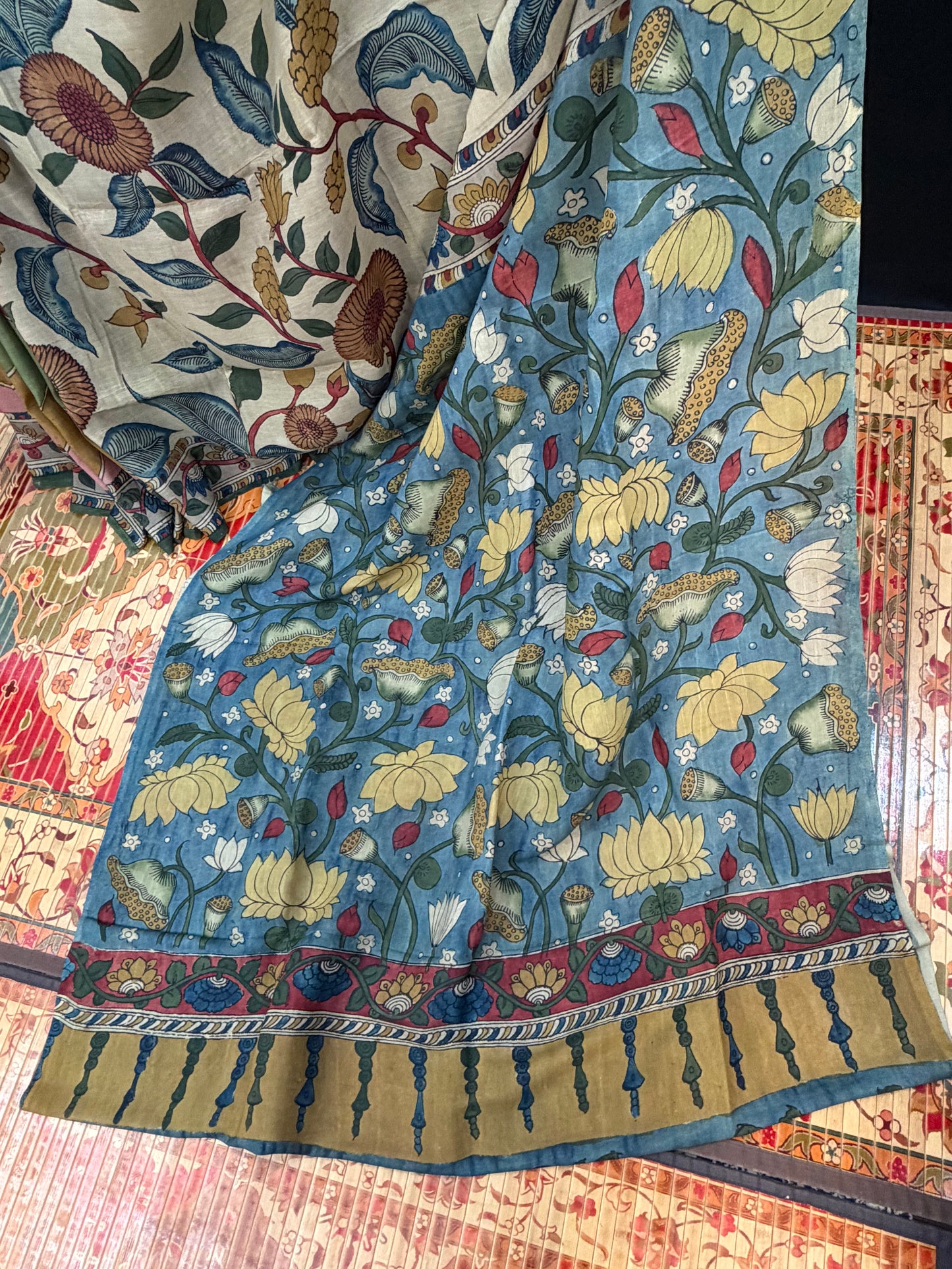 Silkcotton Penkalamkari Saree