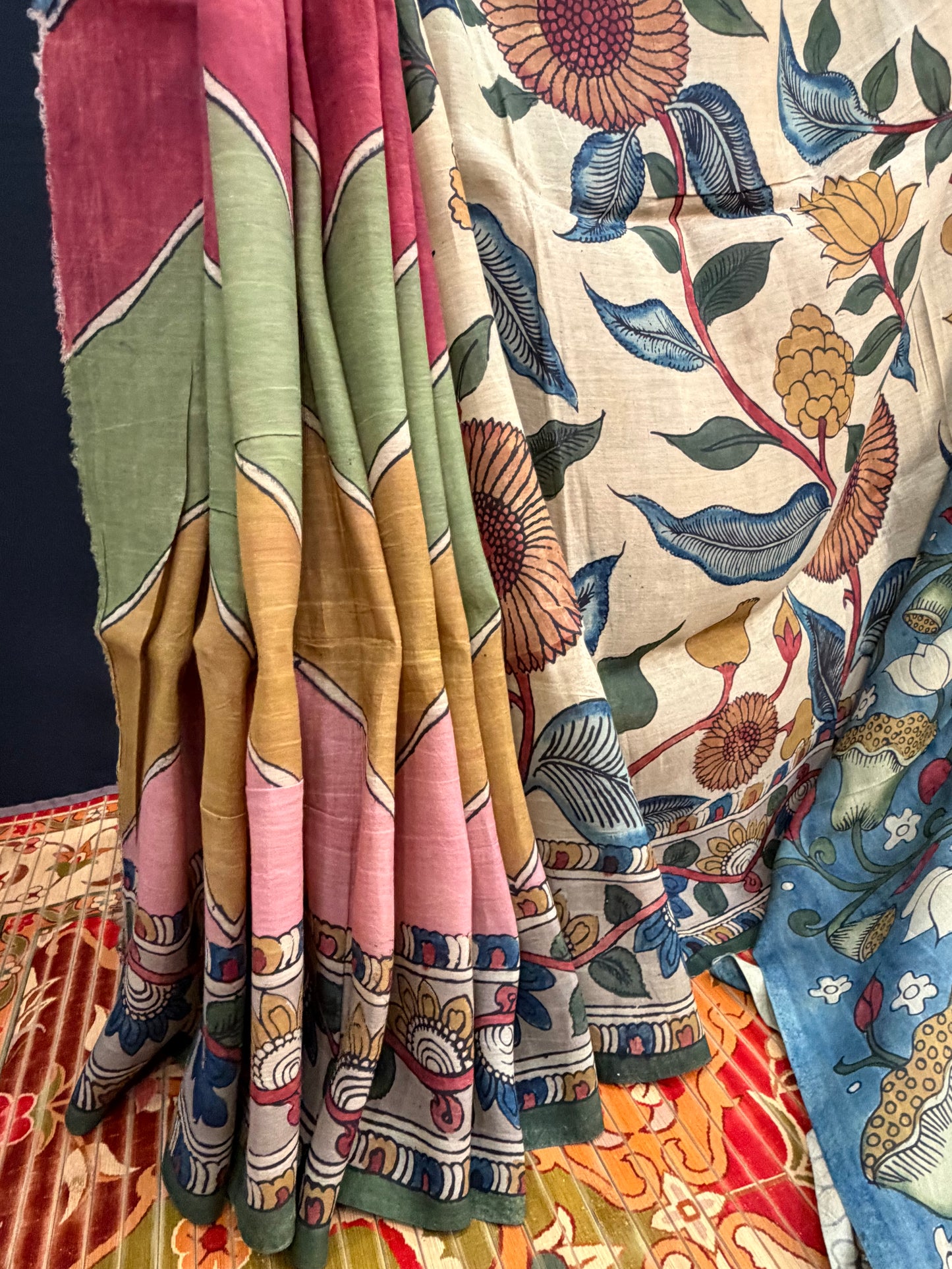 Silkcotton Penkalamkari Saree