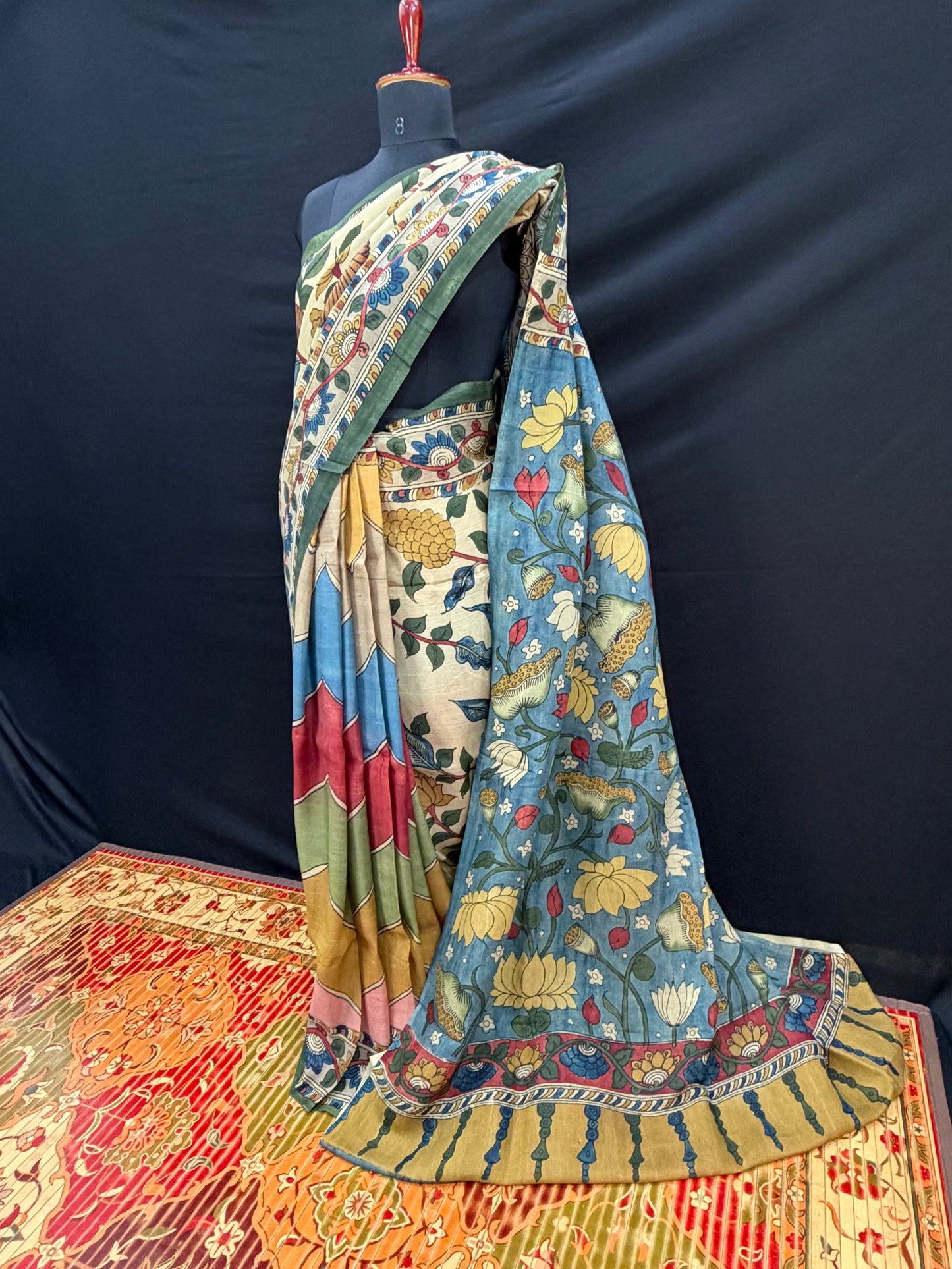 Silkcotton Penkalamkari Saree