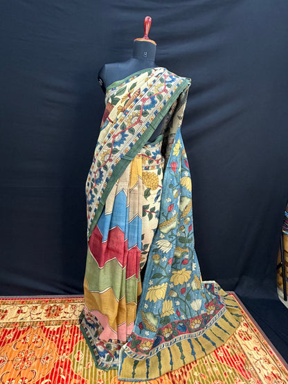 Silkcotton Penkalamkari Saree