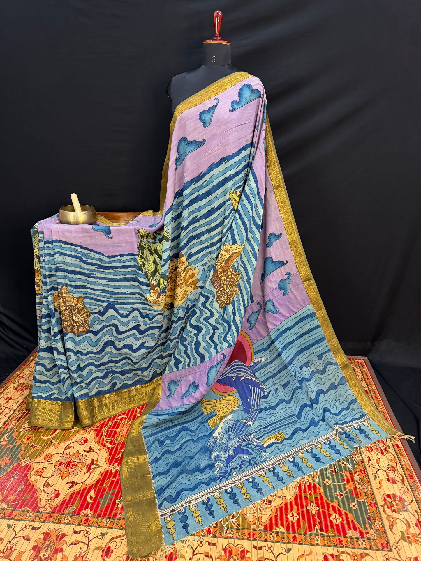 Silkcotton Penkalamkari Saree