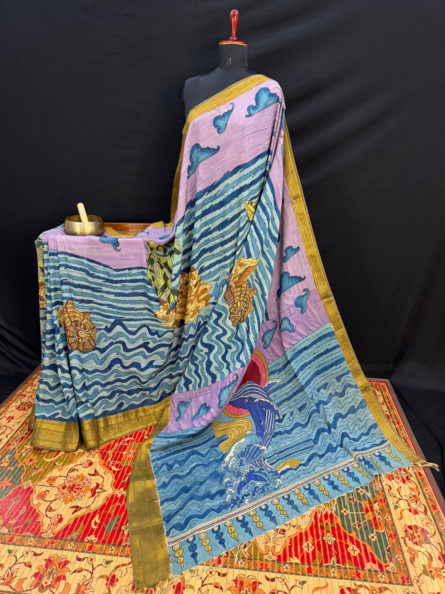 Silkcotton Penkalamkari Saree
