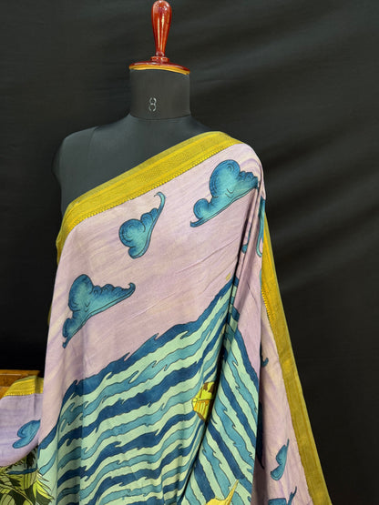 Silkcotton Penkalamkari Saree