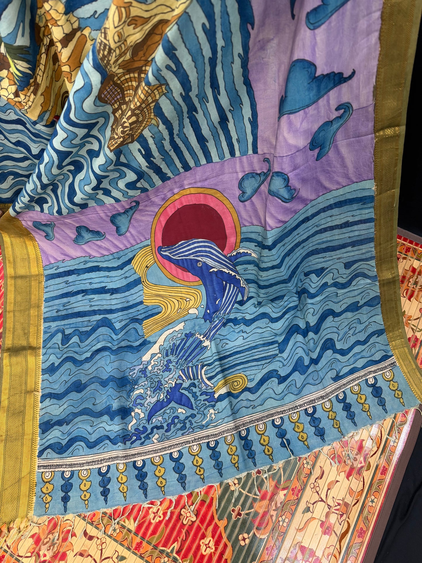 Silkcotton Penkalamkari Saree