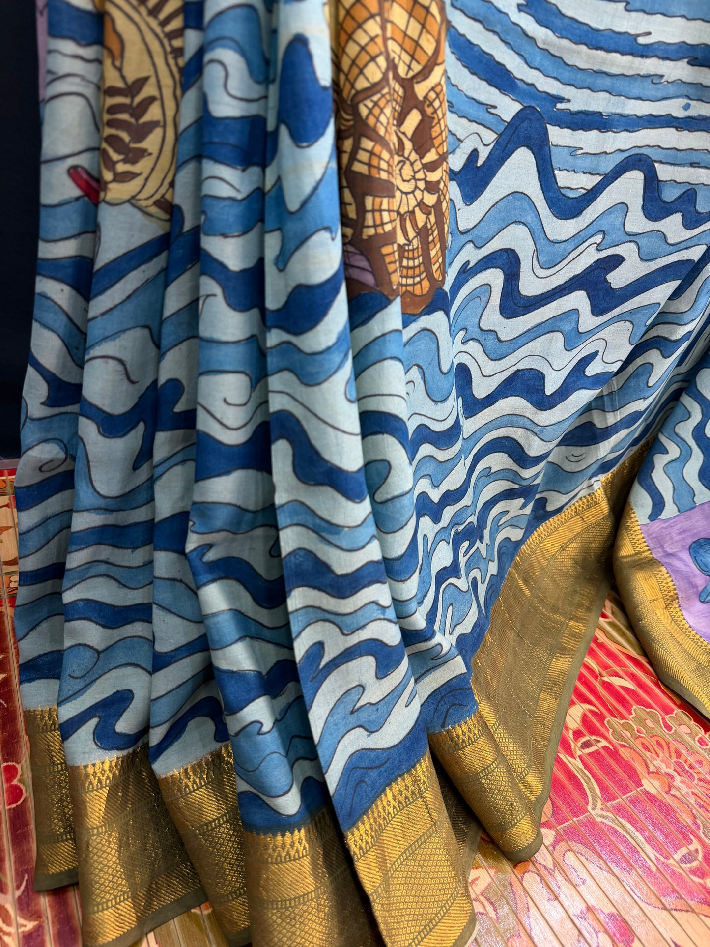 Silkcotton Penkalamkari Saree