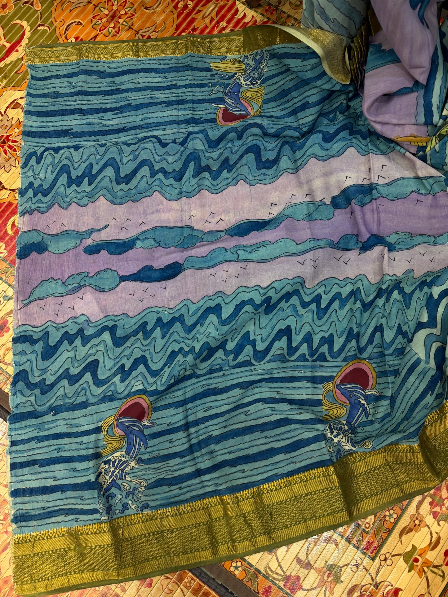 Silkcotton Penkalamkari Saree