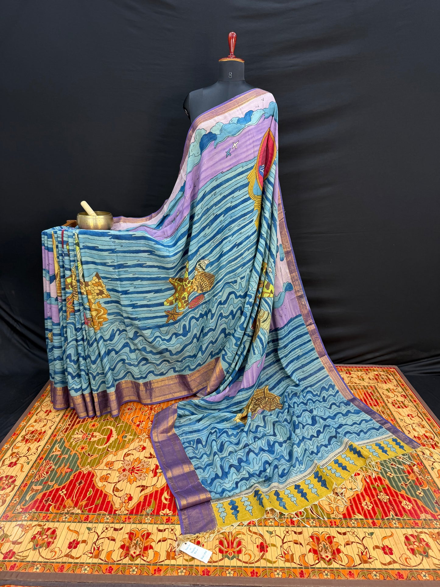 Silkcotton Penkalamkari Saree