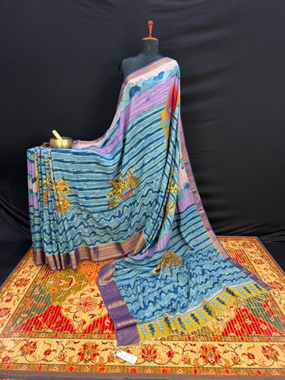 Silkcotton Penkalamkari Saree