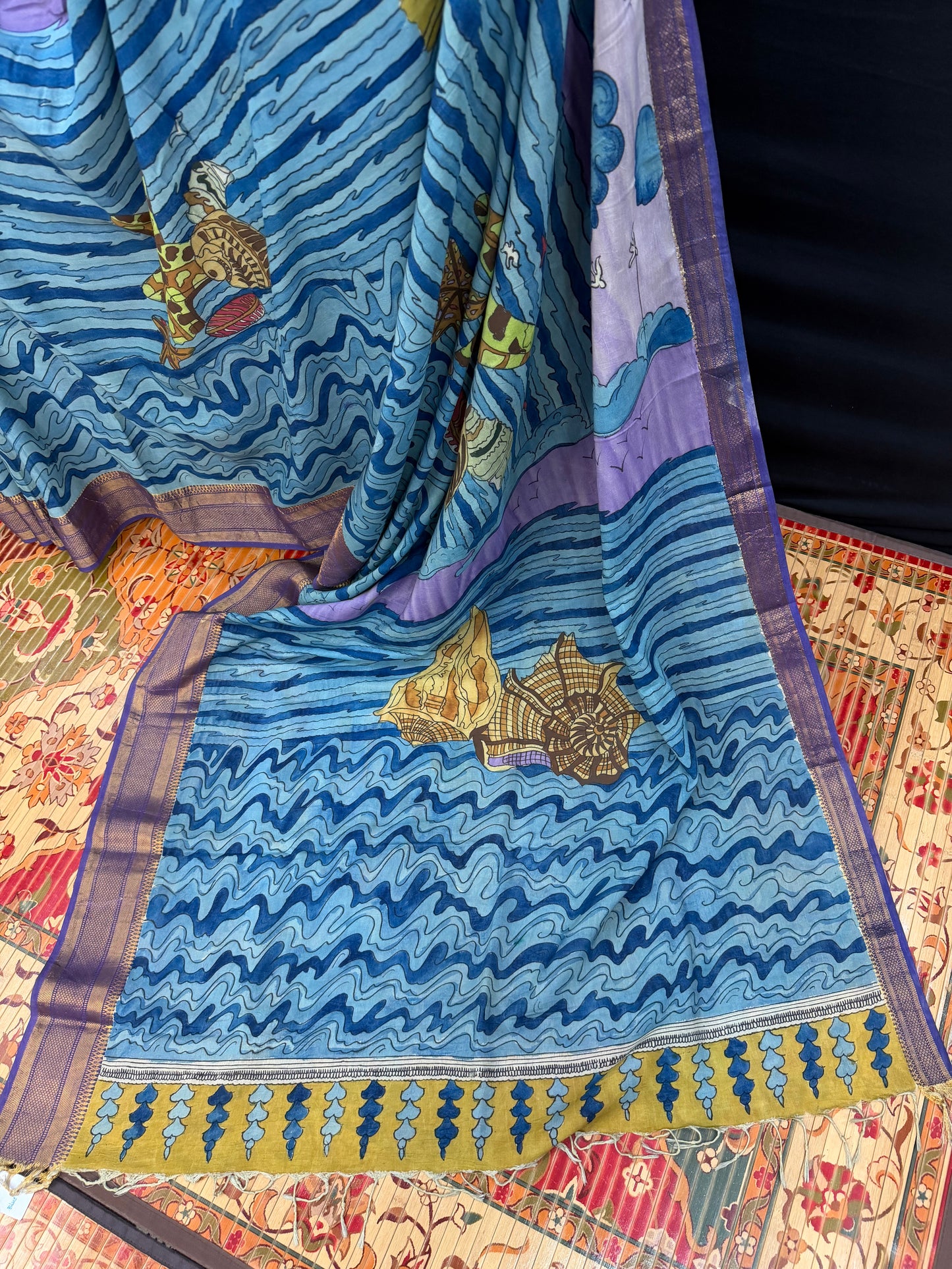 Silkcotton Penkalamkari Saree