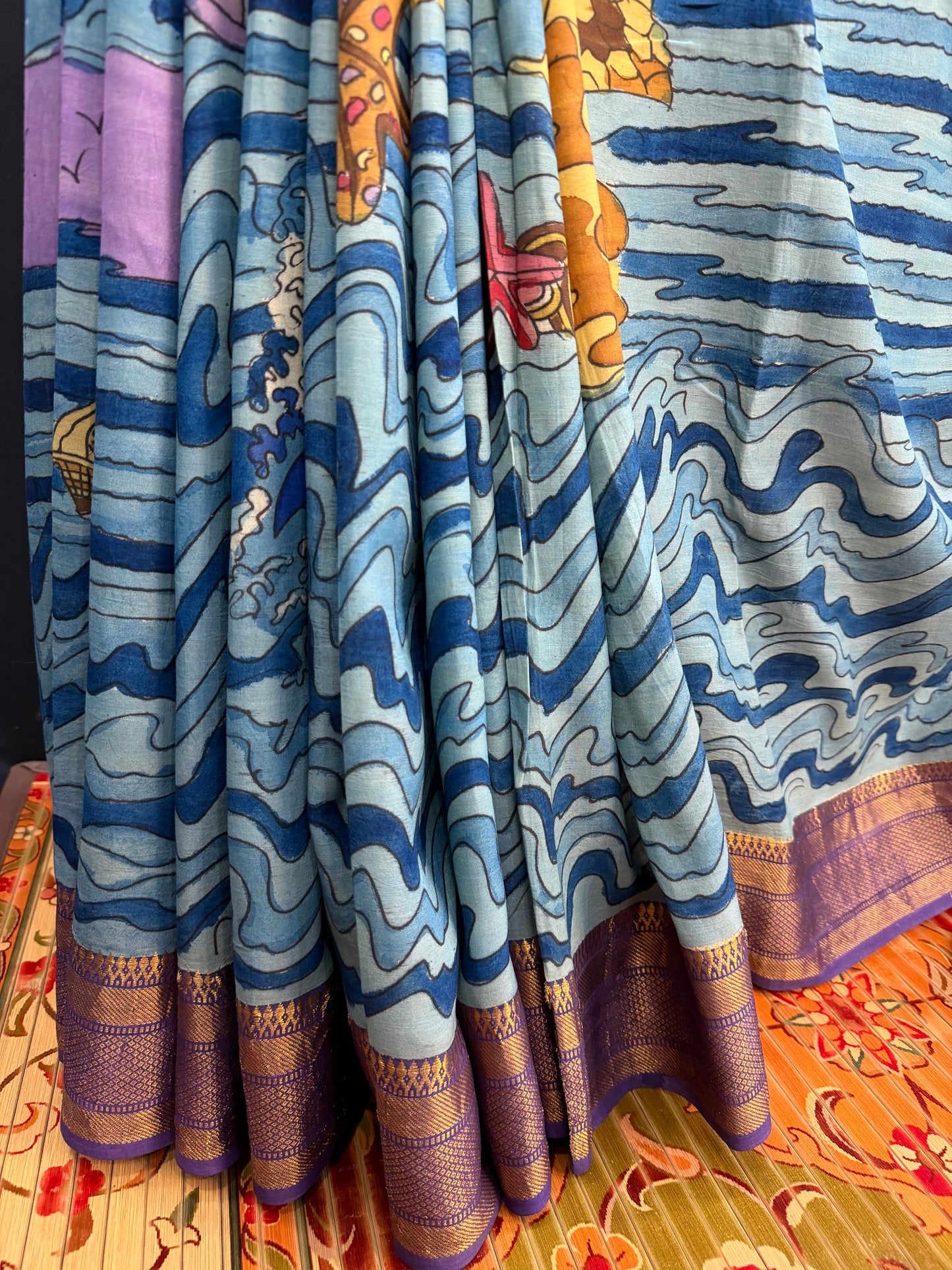 Silkcotton Penkalamkari Saree