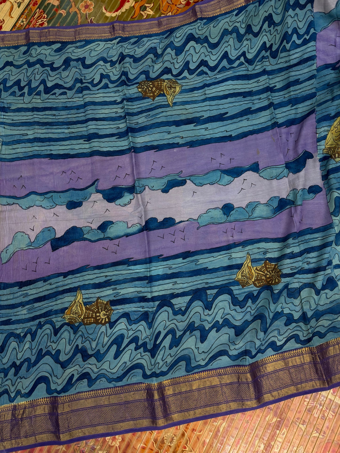 Silkcotton Penkalamkari Saree