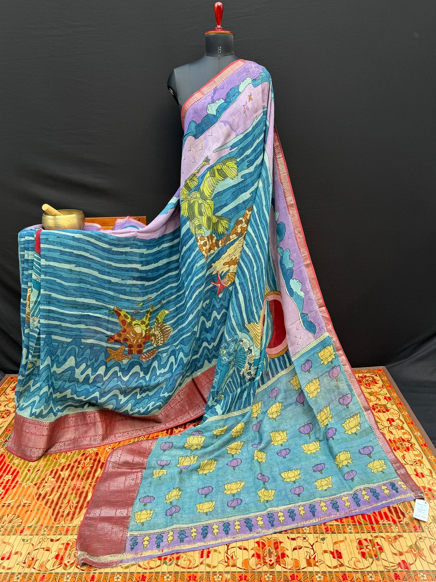 Silkcotton Penkalamkari Saree