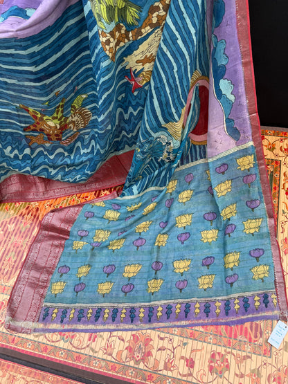 Silkcotton Penkalamkari Saree