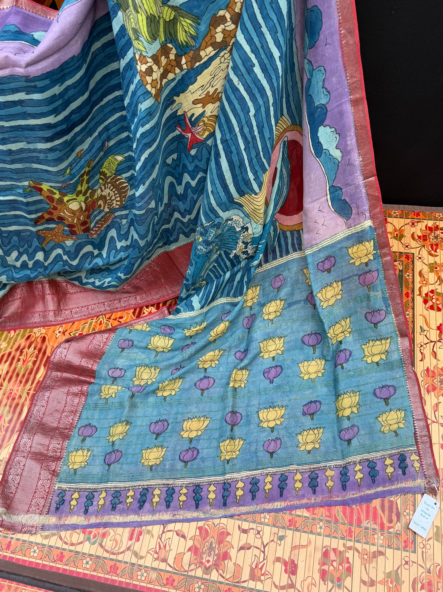 Silkcotton Penkalamkari Saree