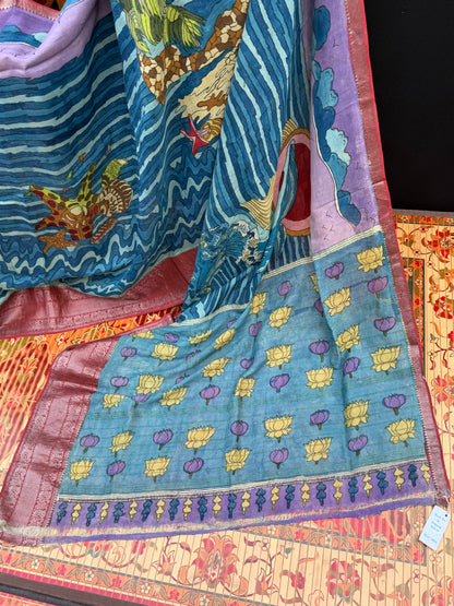 Silkcotton Penkalamkari Saree