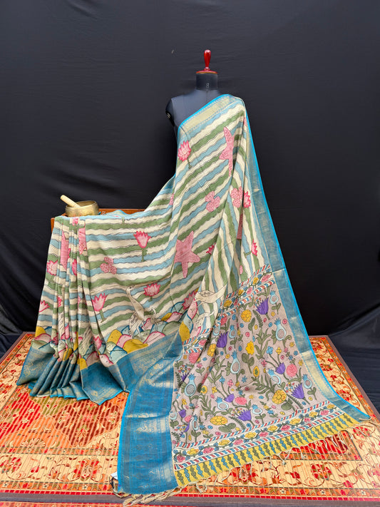 Silkcotton Penkalamkari Saree