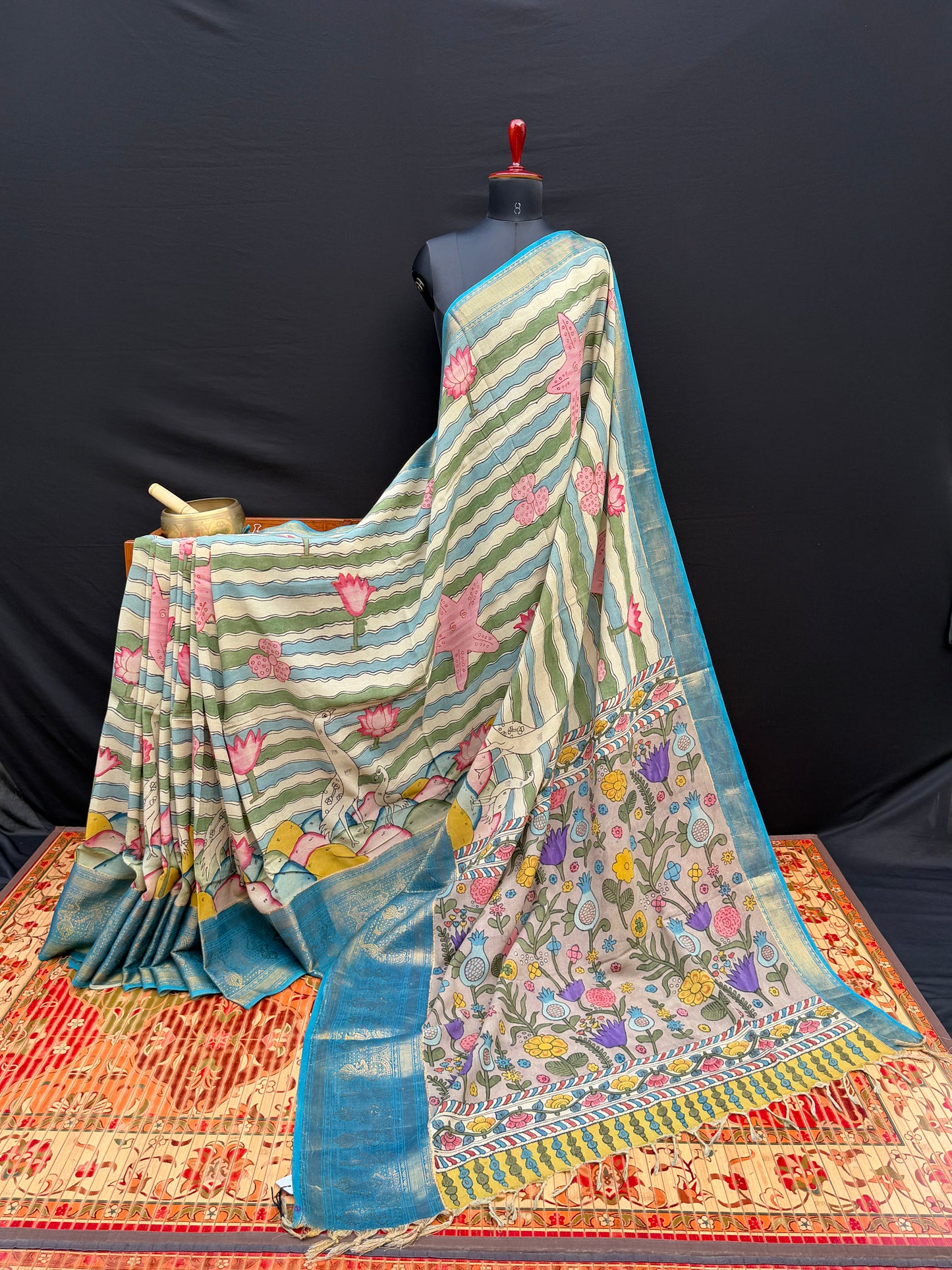 Silkcotton Penkalamkari Saree