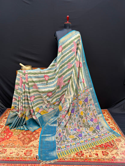 Silkcotton Penkalamkari Saree