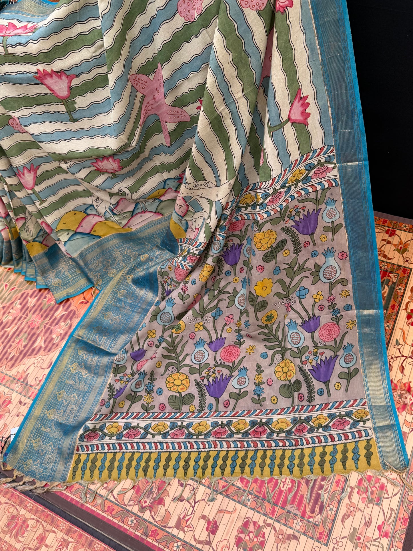 Silkcotton Penkalamkari Saree