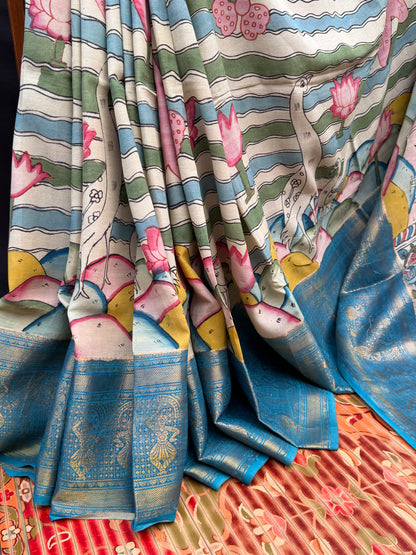 Silkcotton Penkalamkari Saree