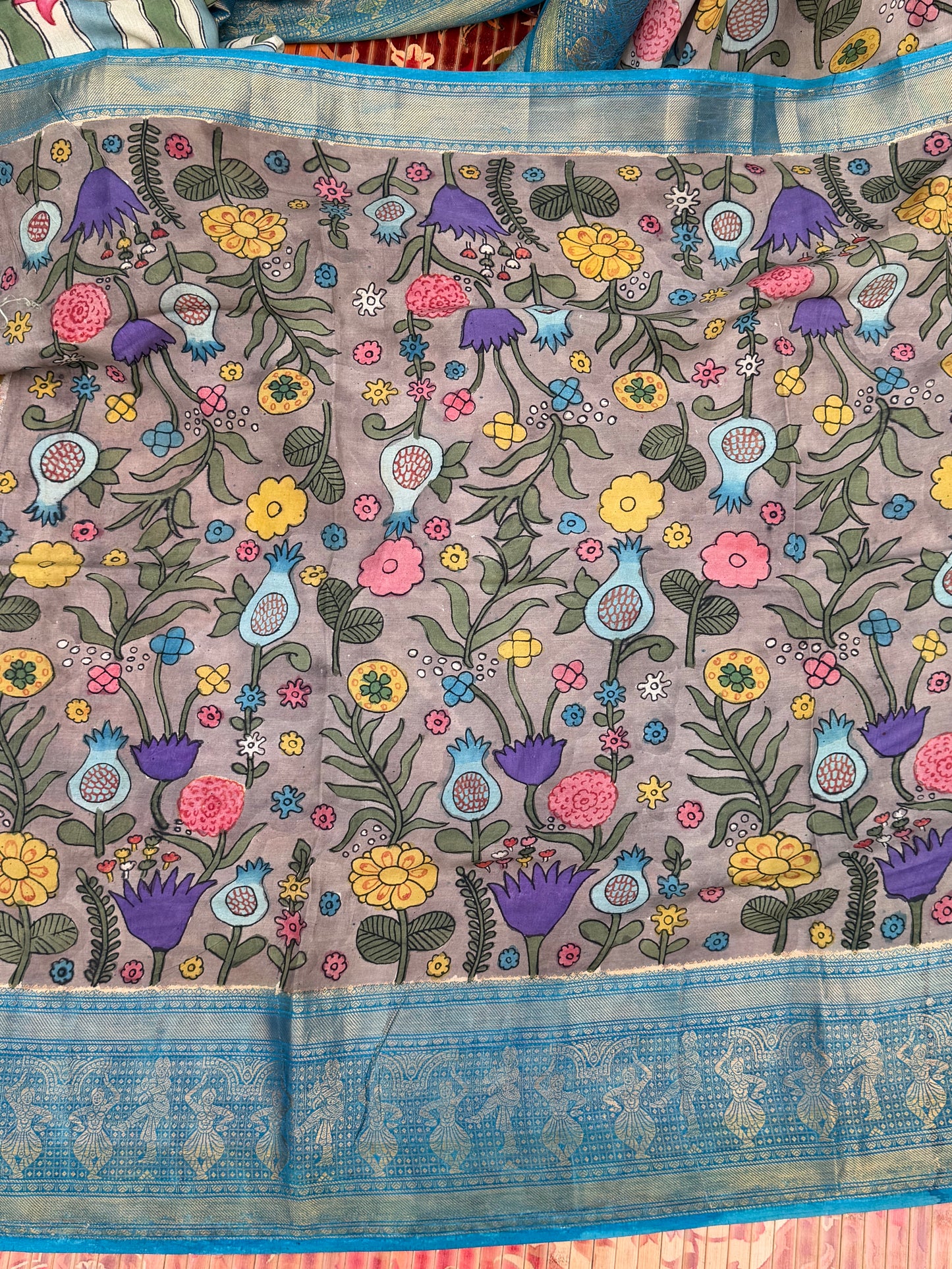 Silkcotton Penkalamkari Saree