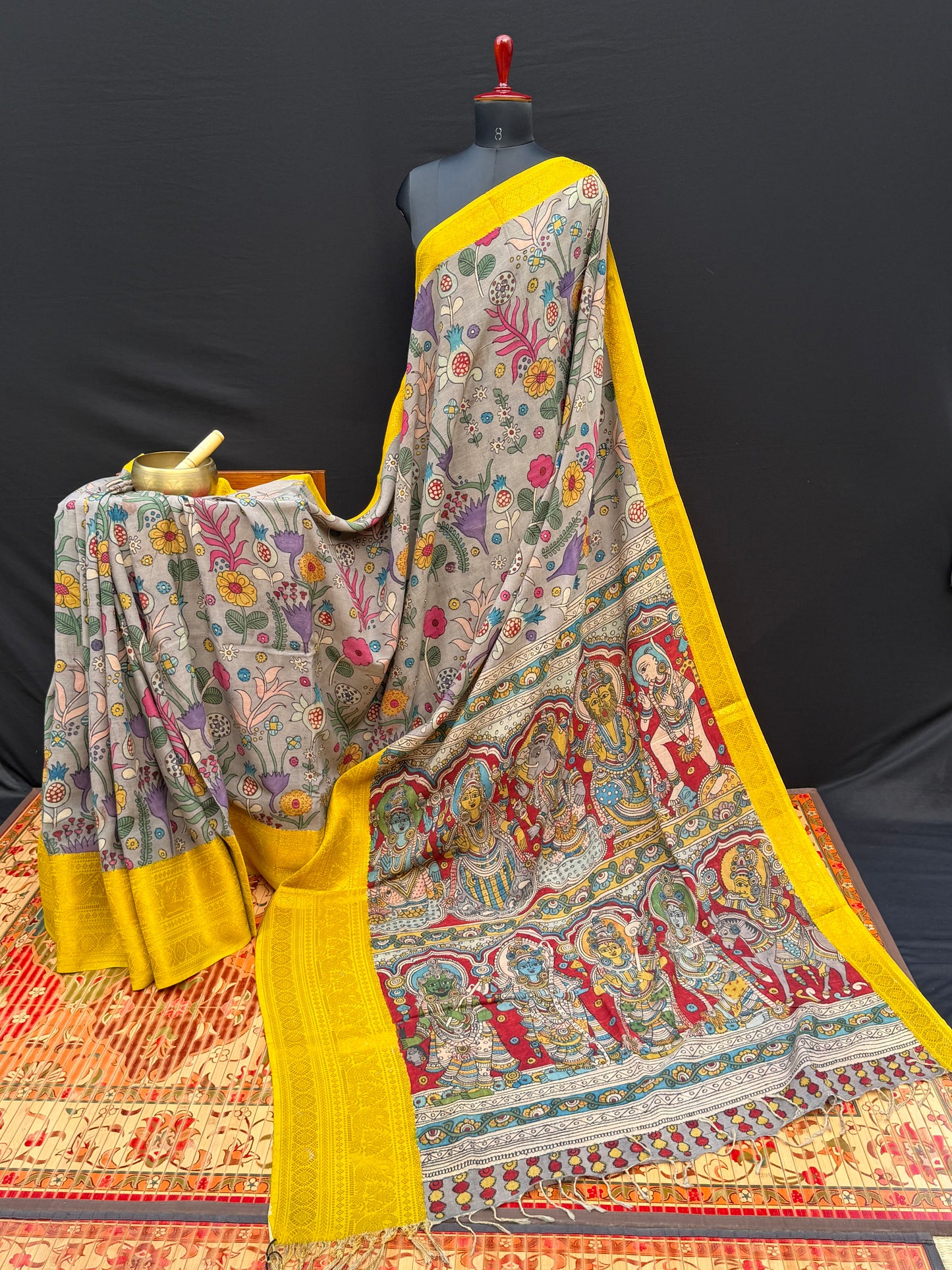Silkcotton Penkalamkari Saree