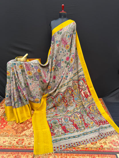 Silkcotton Penkalamkari Saree