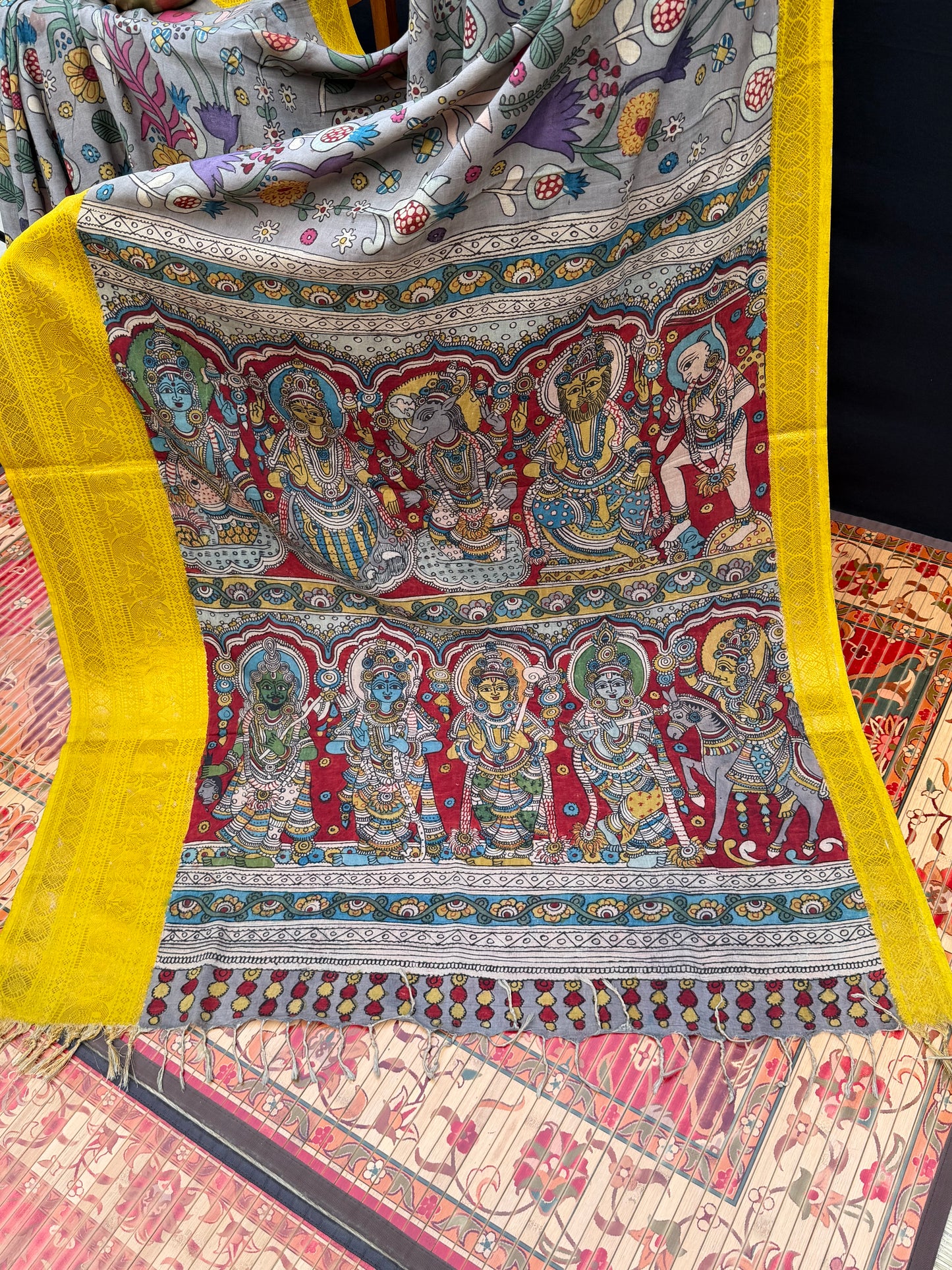 Silkcotton Penkalamkari Saree