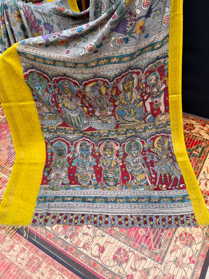 Silkcotton Penkalamkari Saree