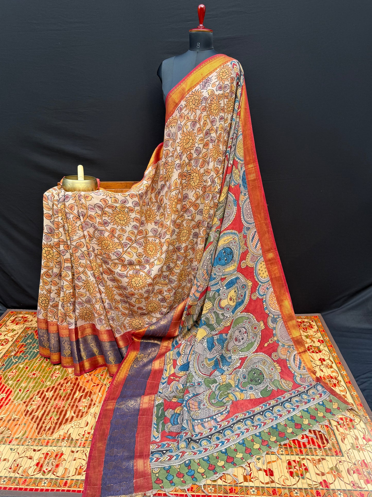 Silkcotton Penkalamkari Saree