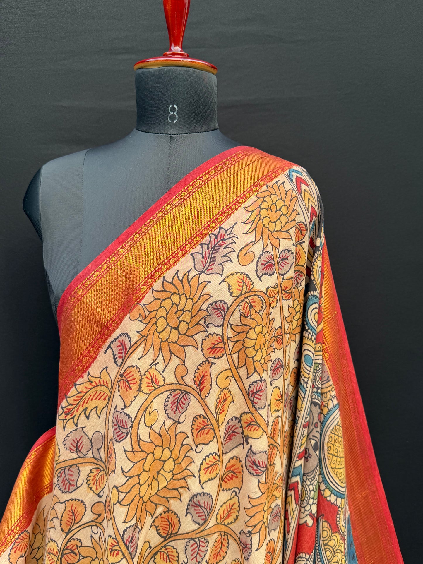 Silkcotton Penkalamkari Saree