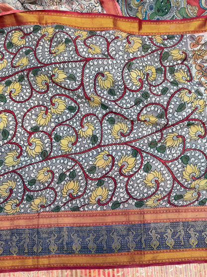 Silkcotton Penkalamkari Saree