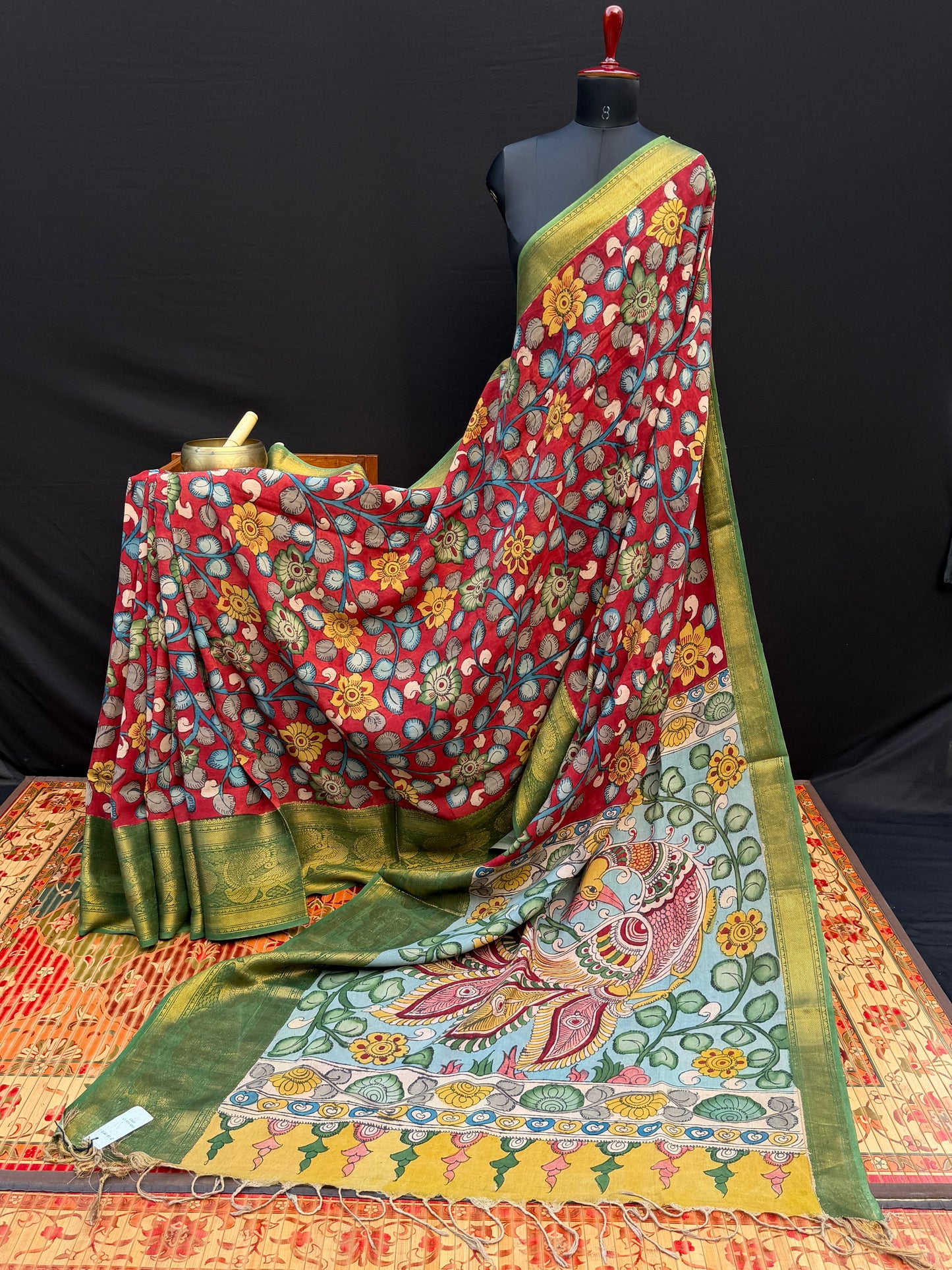 Silkcotton Penkalamkari Saree