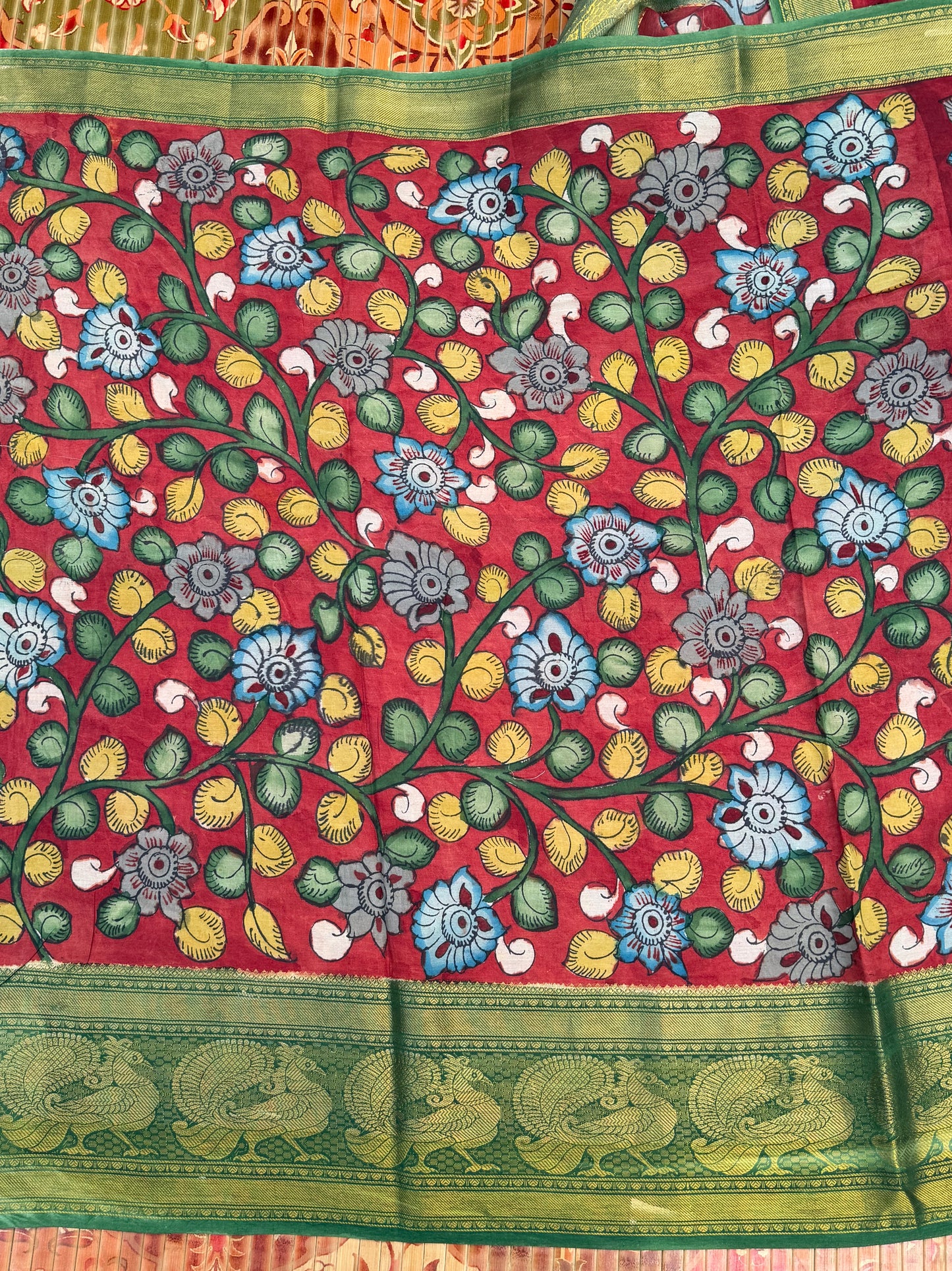 Silkcotton Penkalamkari Saree