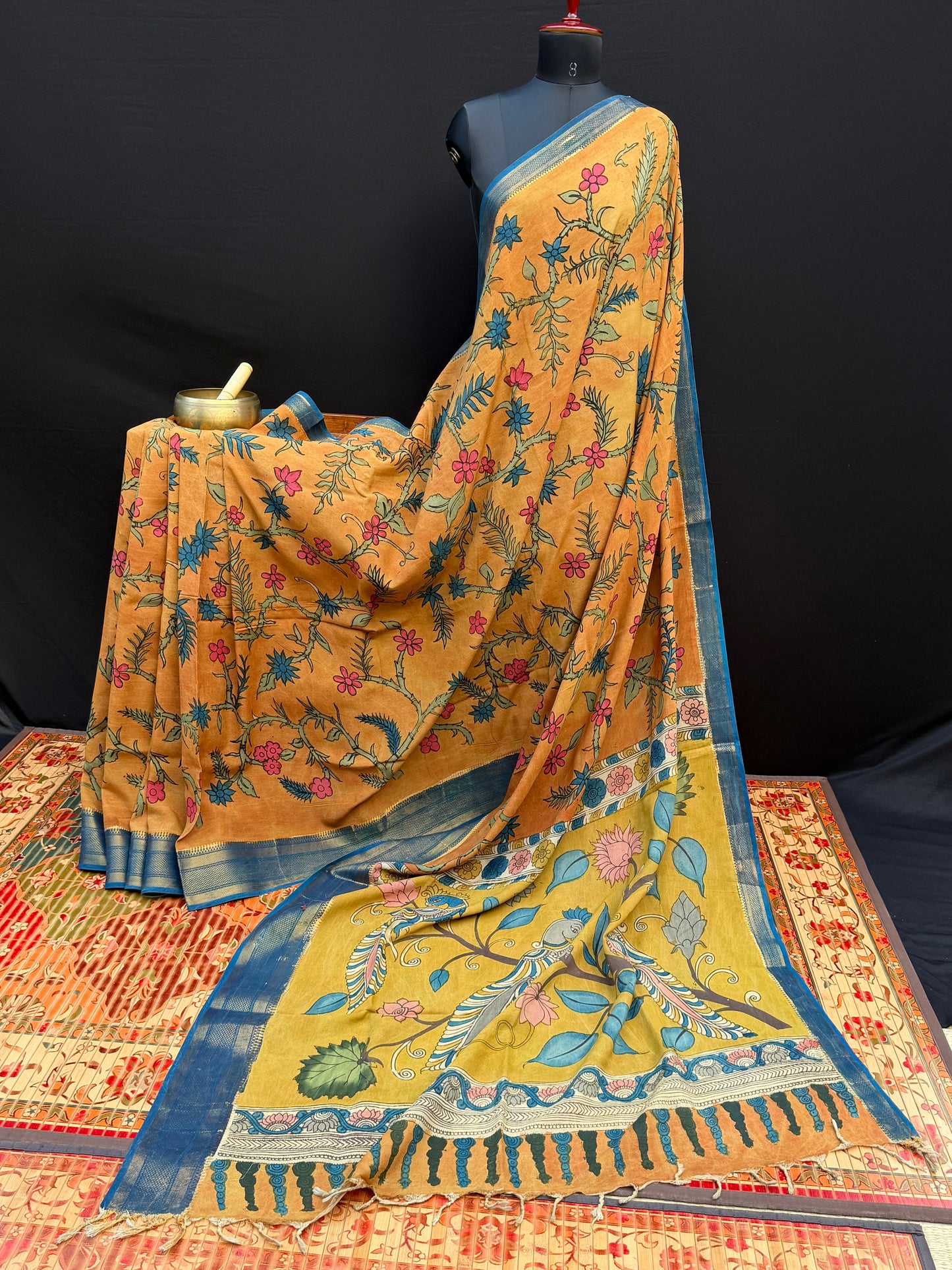 Silkcotton Penkalamkari Saree