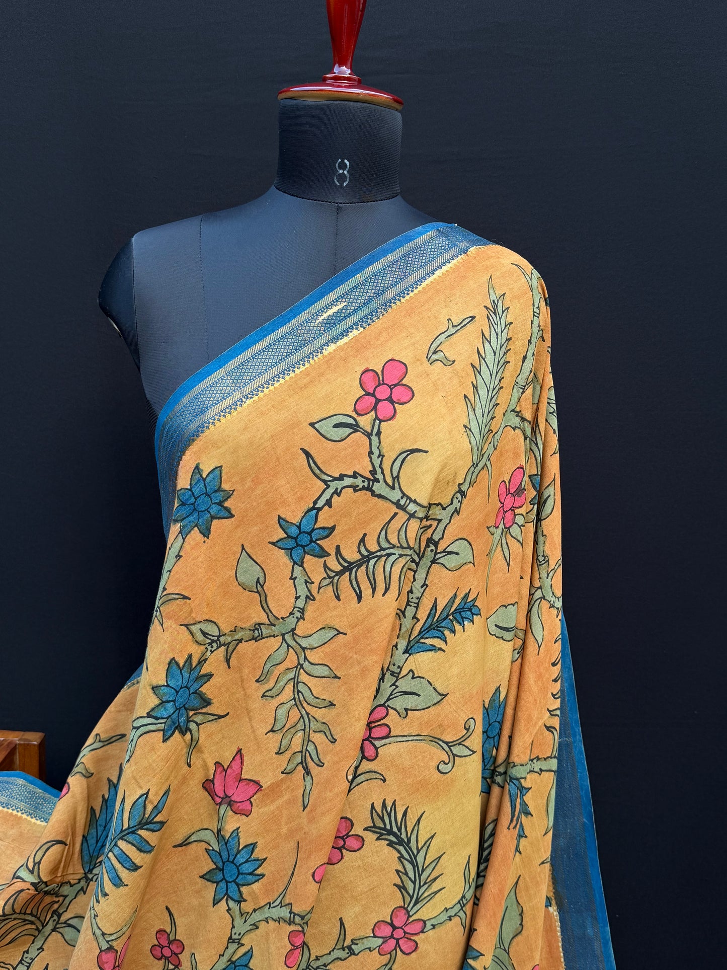 Silkcotton Penkalamkari Saree