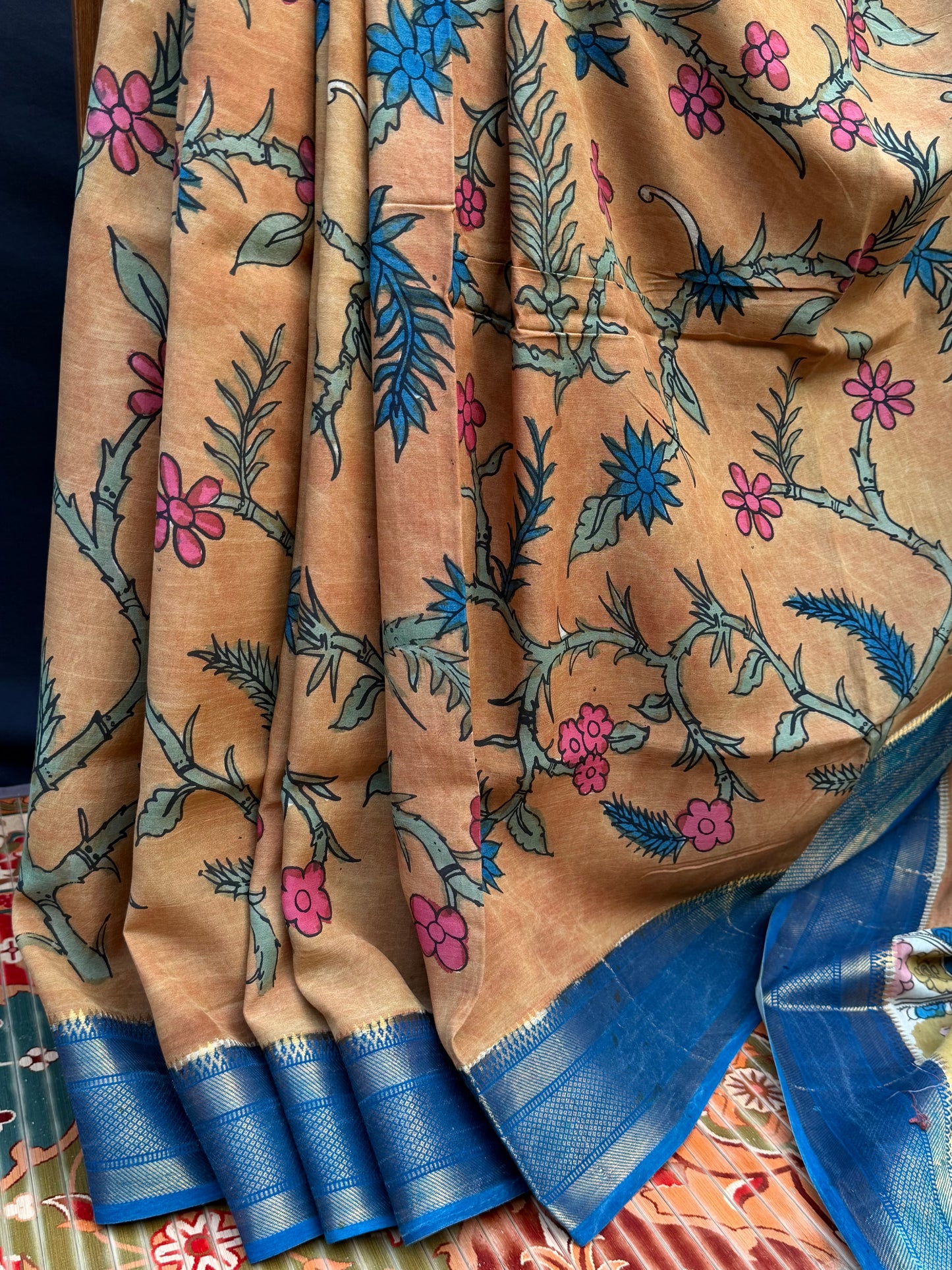 Silkcotton Penkalamkari Saree