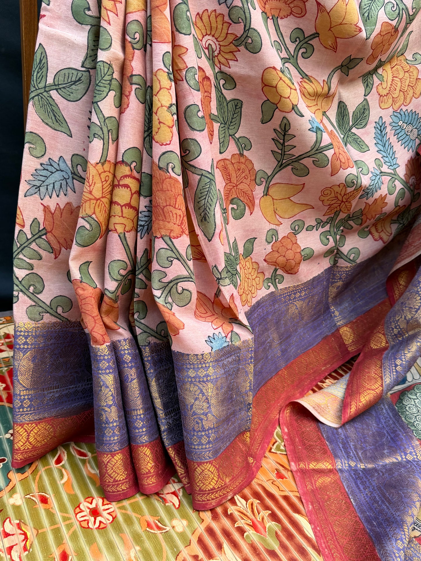 Silkcotton Penkalamkari Saree